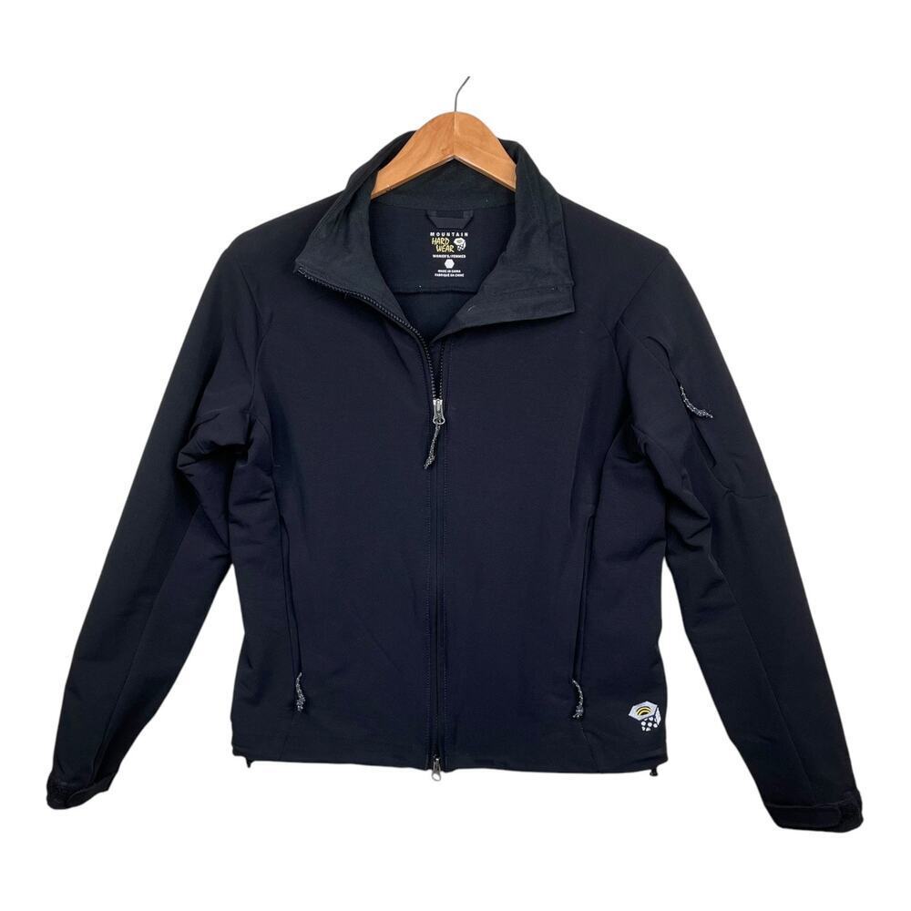 Mountain Hardwear Soft Shell Black Fleece Lined 1/4 Zip Pullover Women’s Small